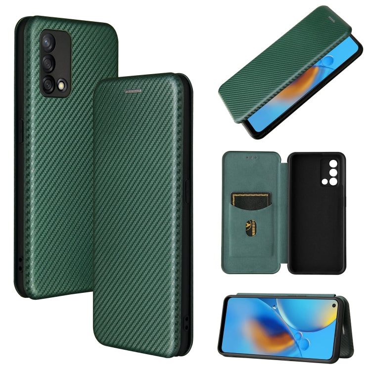 Struttura in fibra di carbonio Flip orizzontale magnetico Custodia in pelle TPU + PC + PU con slot per schede, For OPPO F19 / A74 4G, For Blackview A70 (2021)