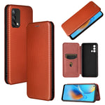 Struttura in fibra di carbonio Flip orizzontale magnetico Custodia in pelle TPU + PC + PU con slot per schede, For OPPO F19 / A74 4G, For Blackview A70 (2021)