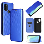 Struttura in fibra di carbonio Flip orizzontale magnetico Custodia in pelle TPU + PC + PU con slot per schede, For OPPO F19 / A74 4G, For Blackview A70 (2021)