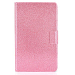 Custodia in pelle flip orizzontale glitterata con supporto e fessure per carte, For Samsung Galaxy Tab A7 Lite T220