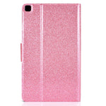 Custodia in pelle flip orizzontale glitterata con supporto e fessure per carte, For Samsung Galaxy Tab A7 Lite T220
