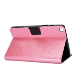 Custodia in pelle flip orizzontale glitterata con supporto e fessure per carte, For Samsung Galaxy Tab A7 Lite T220