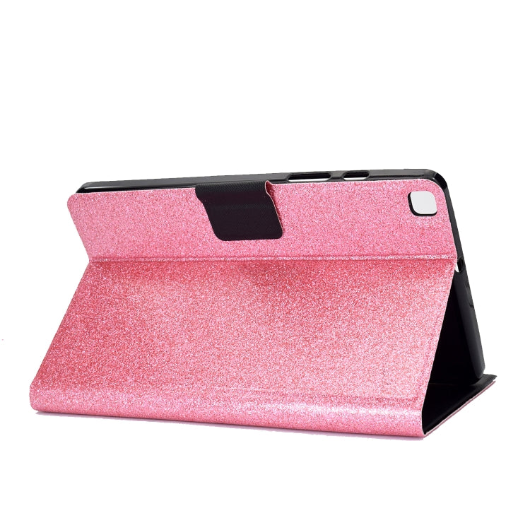 Custodia in pelle flip orizzontale glitterata con supporto e fessure per carte, For Samsung Galaxy Tab A7 Lite T220