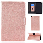 Custodia in pelle flip orizzontale glitterata con supporto e fessure per carte, For Samsung Galaxy Tab A7 Lite T220