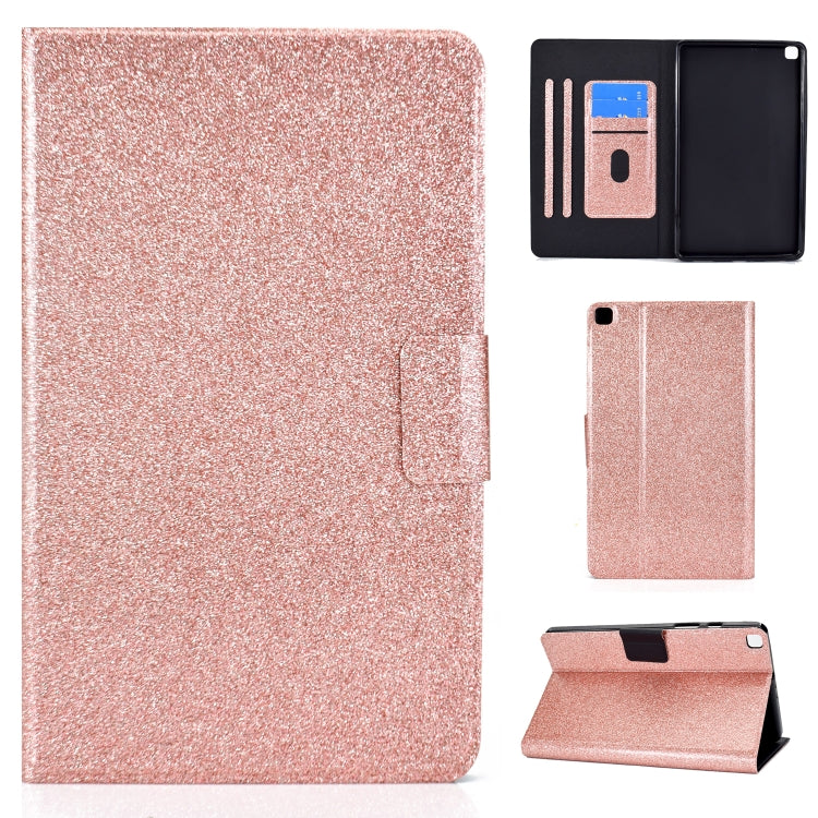 Custodia in pelle flip orizzontale glitterata con supporto e fessure per carte, For Samsung Galaxy Tab A7 Lite T220