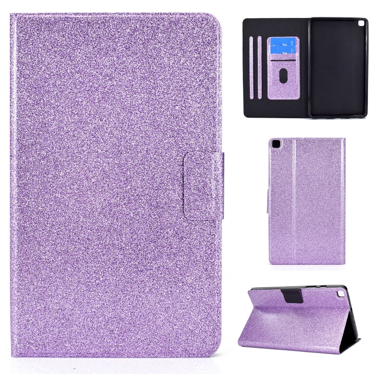 Custodia in pelle flip orizzontale glitterata con supporto e fessure per carte, For Samsung Galaxy Tab A7 Lite T220