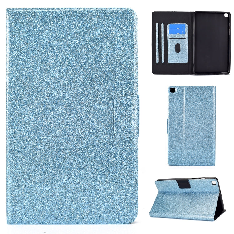 Custodia in pelle flip orizzontale glitterata con supporto e fessure per carte, For Samsung Galaxy Tab A7 Lite T220