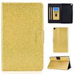 Custodia in pelle flip orizzontale glitterata con supporto e fessure per carte, For Samsung Galaxy Tab A7 Lite T220