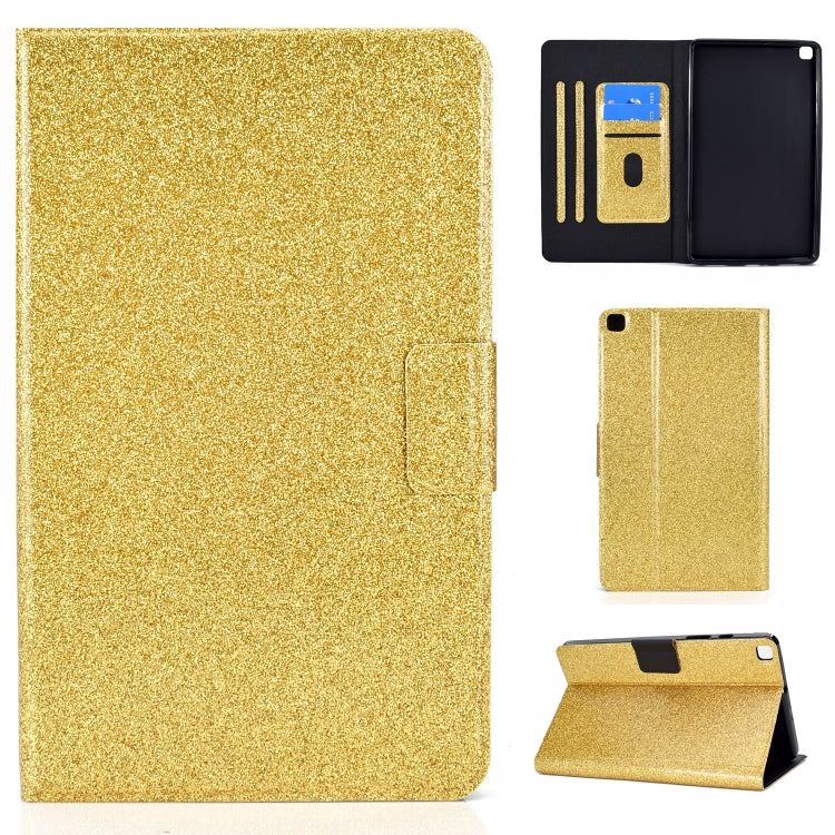 Custodia in pelle flip orizzontale glitterata con supporto e fessure per carte, For Samsung Galaxy Tab A7 Lite T220