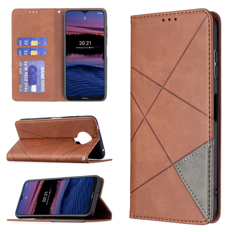 Custodia in pelle magnetica a vibrazione orizzontale con struttura a rombo con supporto, slot per carte e portafoglio, For Samsung Galaxy S21 FE, For Nokia G20 / G10, For Nokia 1.4