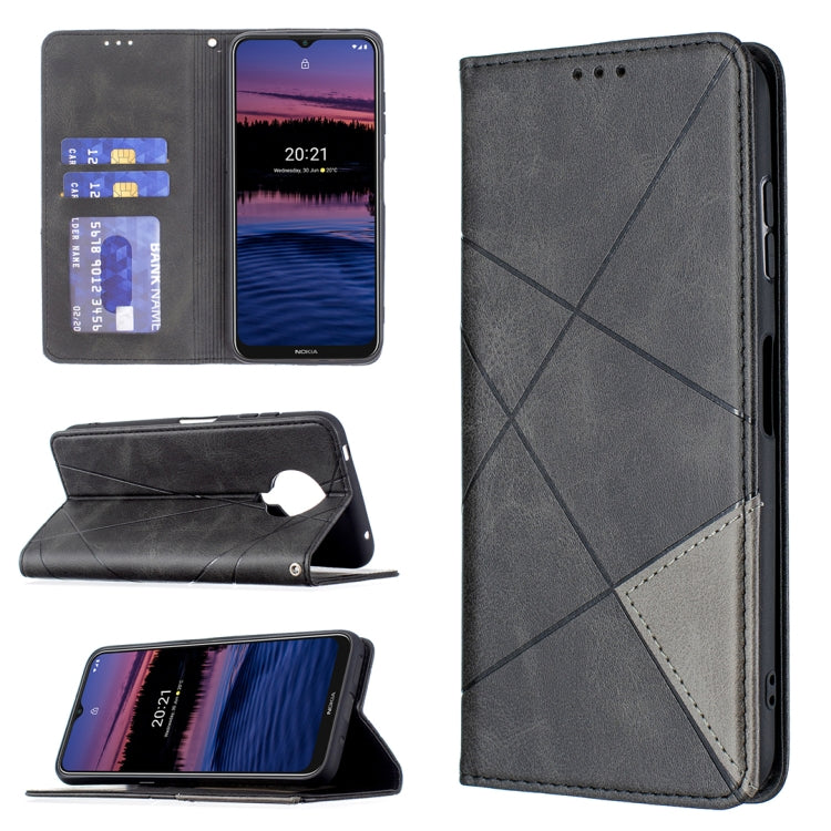 Custodia in pelle magnetica a vibrazione orizzontale con struttura a rombo con supporto, slot per carte e portafoglio, For Samsung Galaxy S21 FE, For Nokia G20 / G10, For Nokia 1.4