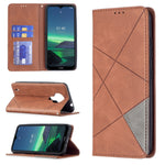 Custodia in pelle magnetica a vibrazione orizzontale con struttura a rombo con supporto, slot per carte e portafoglio, For Samsung Galaxy S21 FE, For Nokia G20 / G10, For Nokia 1.4