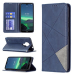 Custodia in pelle magnetica a vibrazione orizzontale con struttura a rombo con supporto, slot per carte e portafoglio, For Samsung Galaxy S21 FE, For Nokia G20 / G10, For Nokia 1.4