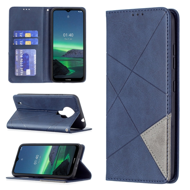Custodia in pelle magnetica a vibrazione orizzontale con struttura a rombo con supporto, slot per carte e portafoglio, For Samsung Galaxy S21 FE, For Nokia G20 / G10, For Nokia 1.4