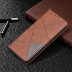 Custodia in pelle magnetica a vibrazione orizzontale con struttura a rombo con supporto, slot per carte e portafoglio, For Samsung Galaxy S21 FE, For Nokia G20 / G10, For Nokia 1.4