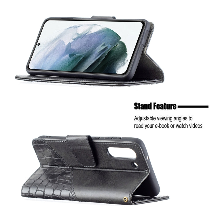 Custodia in pelle sintetica a vibrazione orizzontale con trama in coccodrillo abbinata con portafoglio, supporto e slot per carte, For Samsung Galaxy S21 FE / S21 Lite, For Nokia 1.4