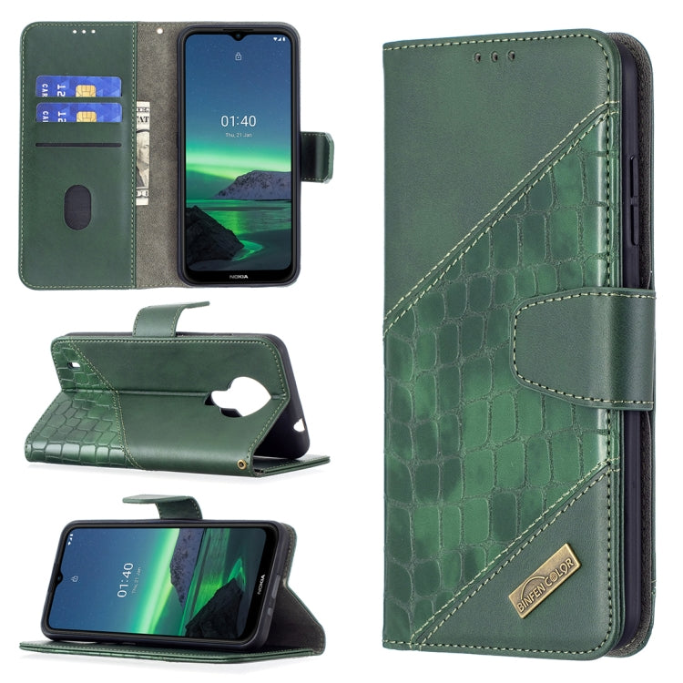 Custodia in pelle sintetica a vibrazione orizzontale con trama in coccodrillo abbinata con portafoglio, supporto e slot per carte, For Samsung Galaxy S21 FE / S21 Lite, For Nokia 1.4