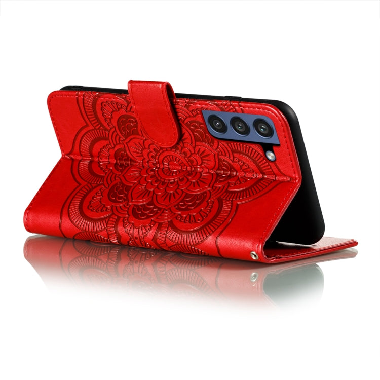 Custodia portafoglio in pelle sintetica per Galaxy S21 FE