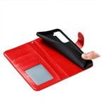 Custodia portafoglio in pelle sintetica per Galaxy S21 FE