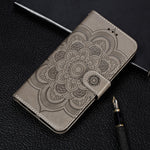 Custodia portafoglio in pelle sintetica per Galaxy S21 FE