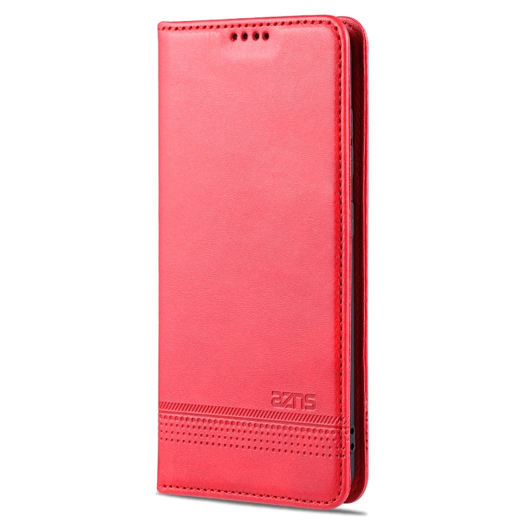 AZNS Custodia in pelle a vibrazione orizzontale con struttura in vitello magnetico con slot per carte, supporto e portafoglio, For Samsung Galaxy S21 FE