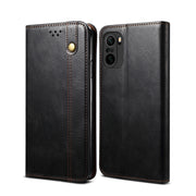 Semplice custodia in pelle a vibrazione orizzontale con trama di cavallo pazzo cerato con slot per schede e portafoglio, For Xiaomi Redmi K40 / K40 Pro, For Xiaomi Redmi Note9 4G (CN Version), For Xiaomi Redmi Note 9 5G (CN Version)                    ...