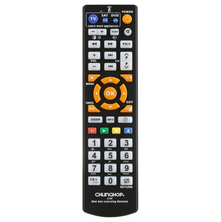 CHUNGHOP L336 Telecomando universale Smart Learning per TV / CBL / DVD, L336(Black), L336(Silver)