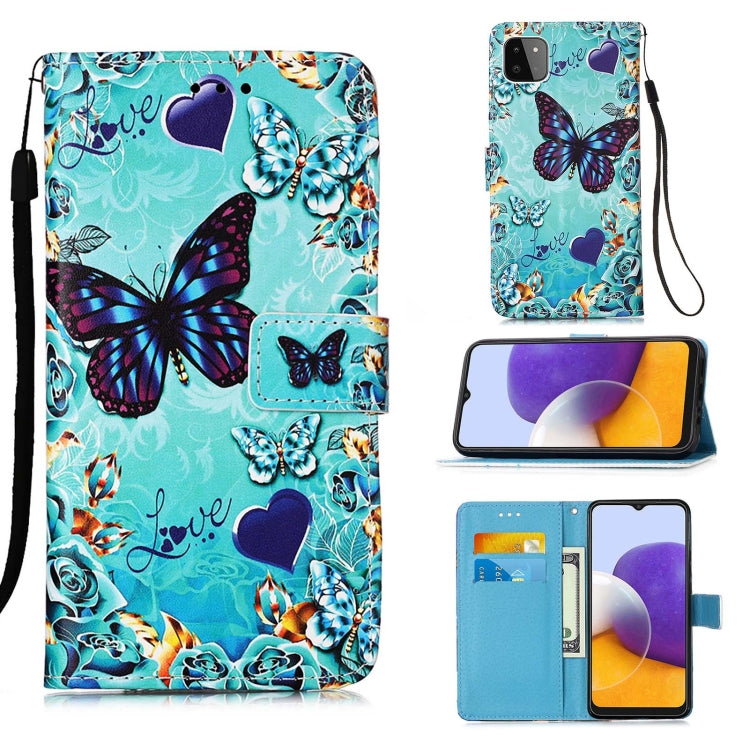 Custodia portafoglio in pelle per Samsung Galaxy A22 5G