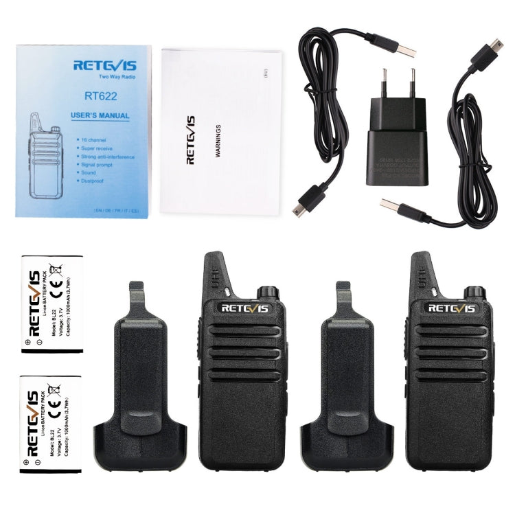 Walkie Talkie RETEVIS RT622 400-480 MHz 16 Canali