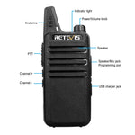 Radio bidirezionale portatile RETEVIS RT622 400-480 MHz 16 canali