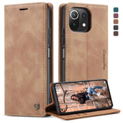 Custodia portafoglio in pelle con slot carte per Galaxy S21 FE