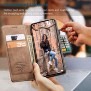 Custodia portafoglio in pelle con slot carte per Galaxy S21 FE