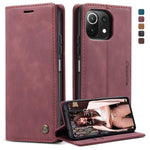 Custodia portafoglio in pelle con slot carte per Galaxy S21 FE