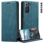 Custodia portafoglio in pelle con slot carte per Galaxy S21 FE