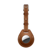 Custodia protettiva antiurto in pelle antigraffio con anello per appendere AirTag, Luggage Tag