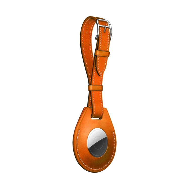 Custodia in pelle per Apple AirTag con anello di aggancio