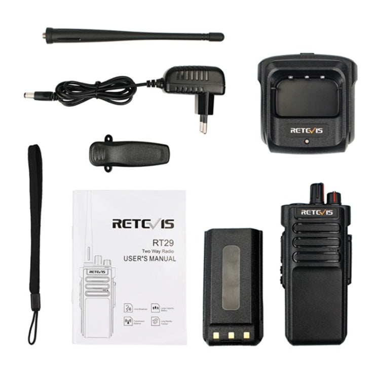 RETEVIS RT29 10W UHF 400-480MHz 16CHS Radio bidirezionale Walkie Talkie portatile,, RT29,EU Plug, RT29,US Plug