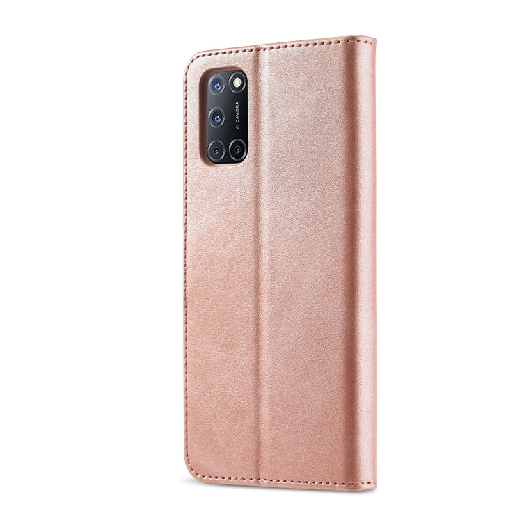 LC.IMEEKE Custodia in pelle a vibrazione orizzontale con struttura in vitello, con supporto, slot per schede e portafoglio, For OPPO F19 / A74 4G, For OPPO Realme C15 / C12 / C25