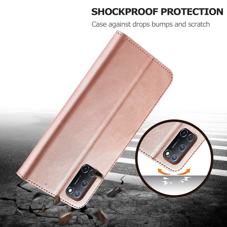 LC.IMEEKE Custodia in pelle a vibrazione orizzontale con struttura in vitello, con supporto, slot per schede e portafoglio, For OPPO F19 / A74 4G, For OPPO Realme C15 / C12 / C25