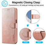 LC.IMEEKE Custodia in pelle a vibrazione orizzontale con struttura in vitello, con supporto, slot per schede e portafoglio, For OPPO F19 / A74 4G, For OPPO Realme C15 / C12 / C25