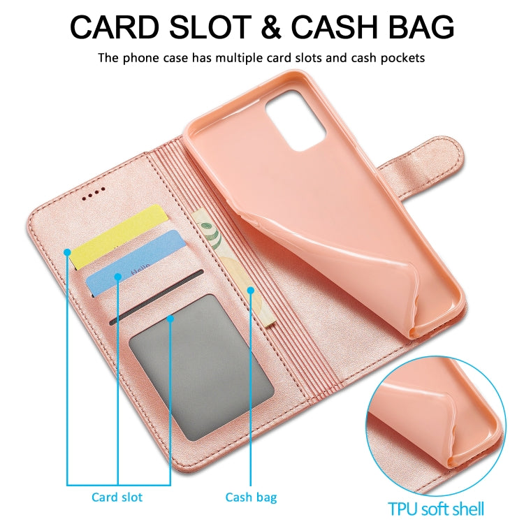 LC.IMEEKE Custodia in pelle a vibrazione orizzontale con struttura in vitello, con supporto, slot per schede e portafoglio, For OPPO F19 / A74 4G, For OPPO Realme C15 / C12 / C25