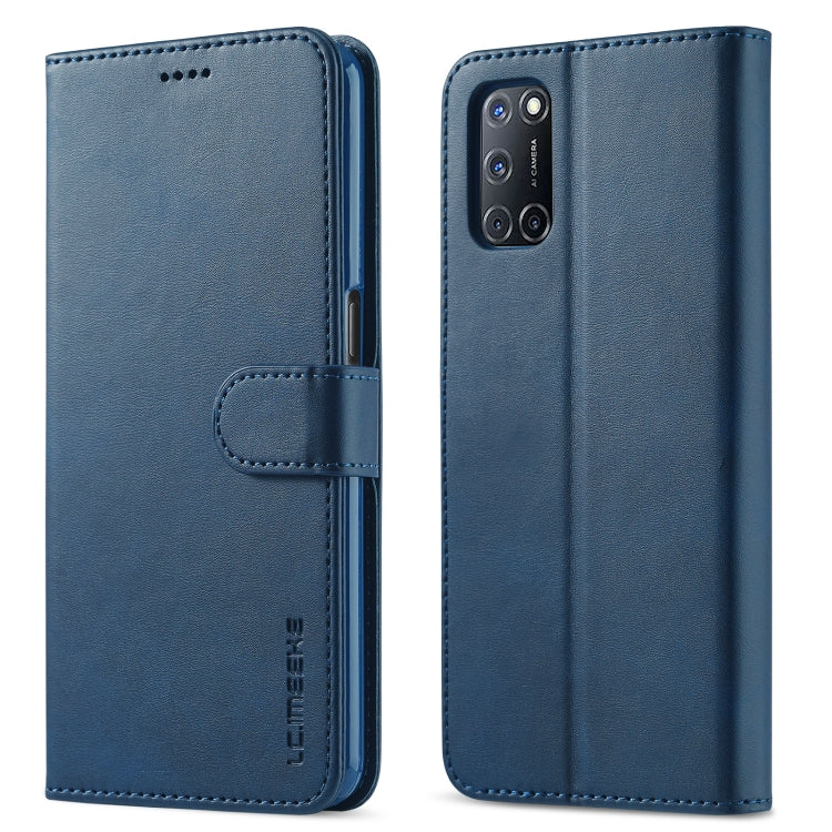 LC.IMEEKE Custodia in pelle a vibrazione orizzontale con struttura in vitello, con supporto, slot per schede e portafoglio, For OPPO F19 / A74 4G, For OPPO Realme C15 / C12 / C25