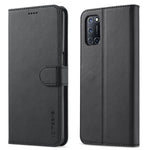 LC.IMEEKE Custodia in pelle a vibrazione orizzontale con struttura in vitello, con supporto, slot per schede e portafoglio, For OPPO F19 / A74 4G, For OPPO Realme C15 / C12 / C25