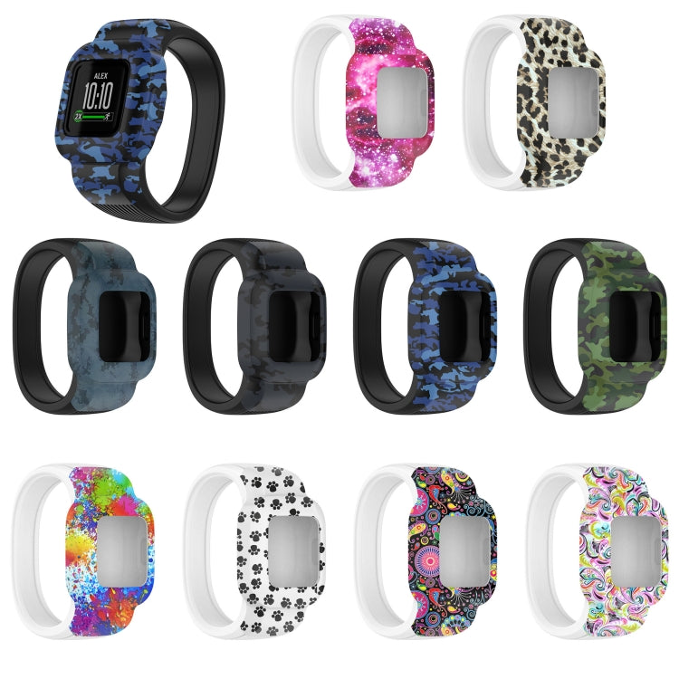 Per Garmin Vivofit JR3 Cinturino di ricambio per stampa in silicone senza fibbia, S, L