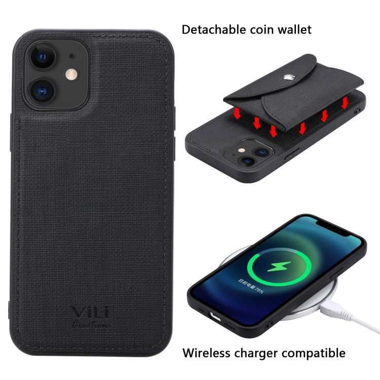 Custodia portafoglio tessuto intrecciato per iPhone 12 Pro
