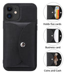 Custodia portafoglio tessuto intrecciato per iPhone 12 Pro