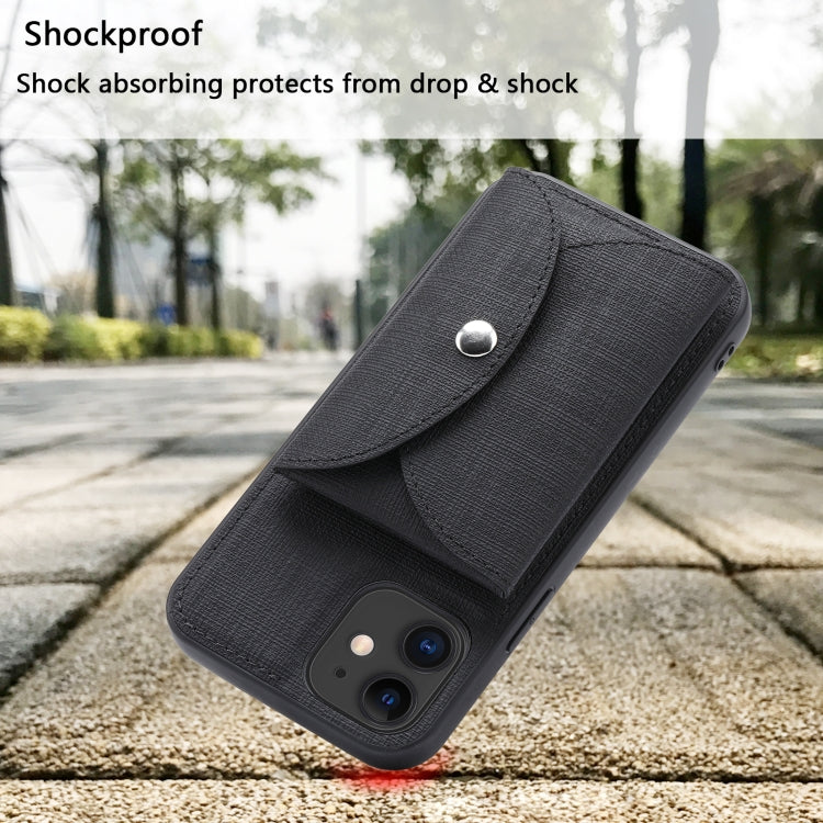Custodia portafoglio tessuto intrecciato per iPhone 12 Pro