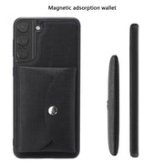 Custodia portafoglio magnetica in tessuto intrecciato per Samsung