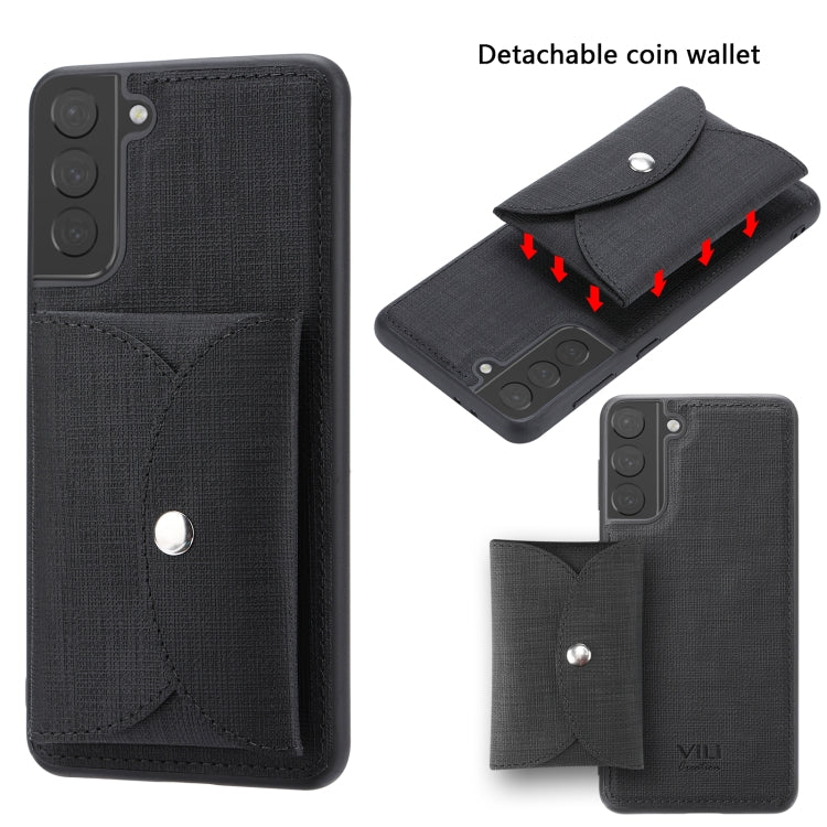 Custodia portafoglio magnetica in tessuto per Samsung Galaxy A52