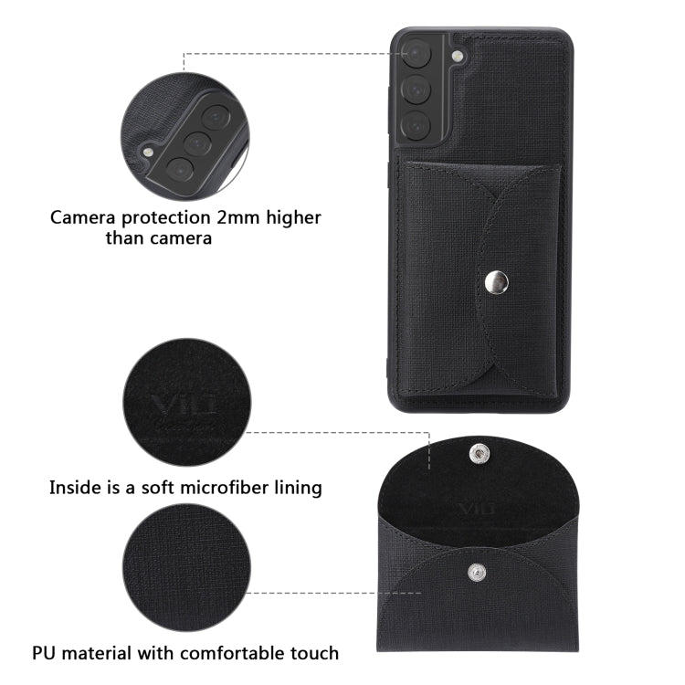 Custodia portafoglio magnetica in tessuto per Samsung Galaxy A52